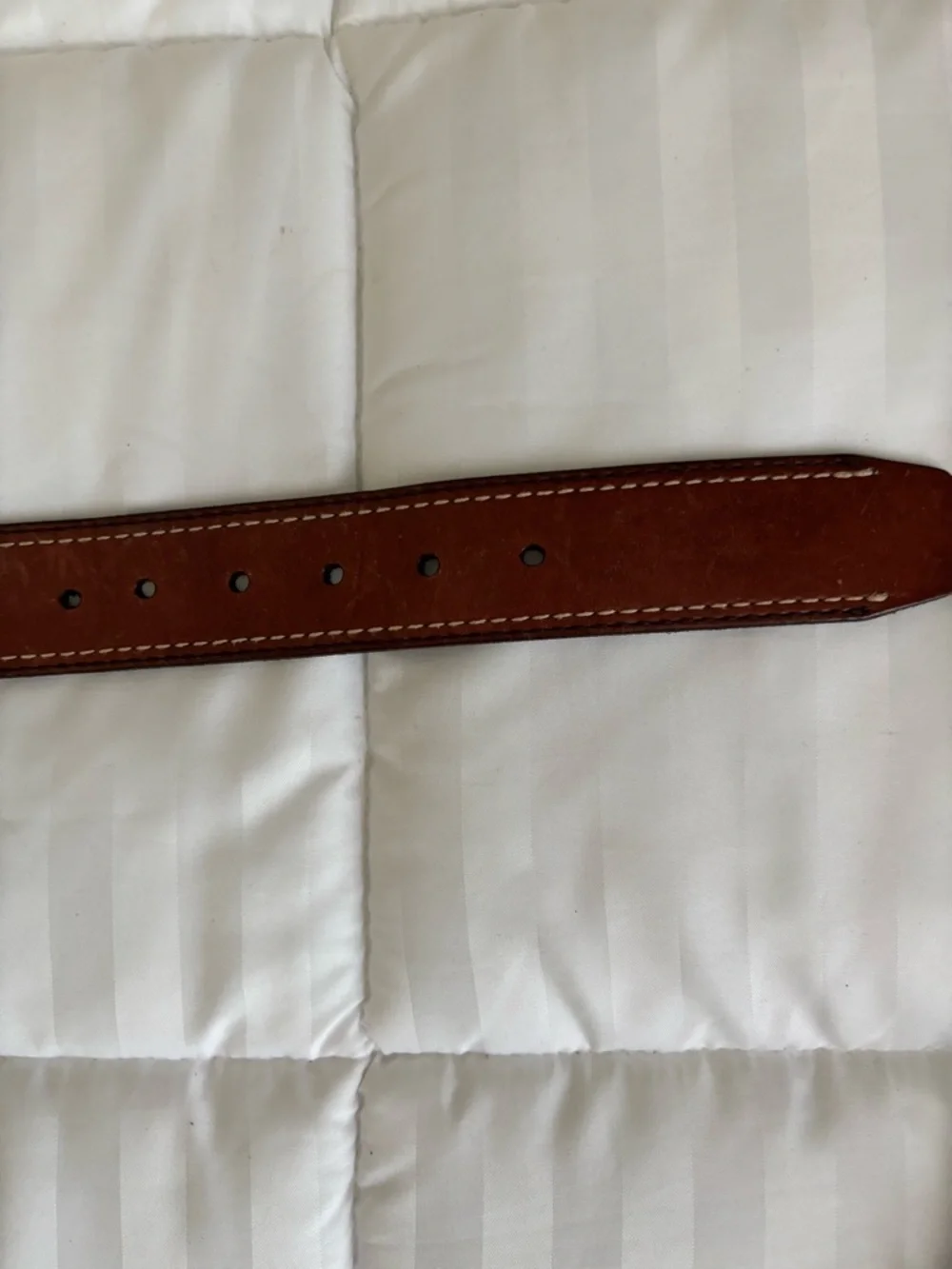 Men's Brown Leather Belt with Silver Buckle by Relic size 40 - Picture 6 of 9